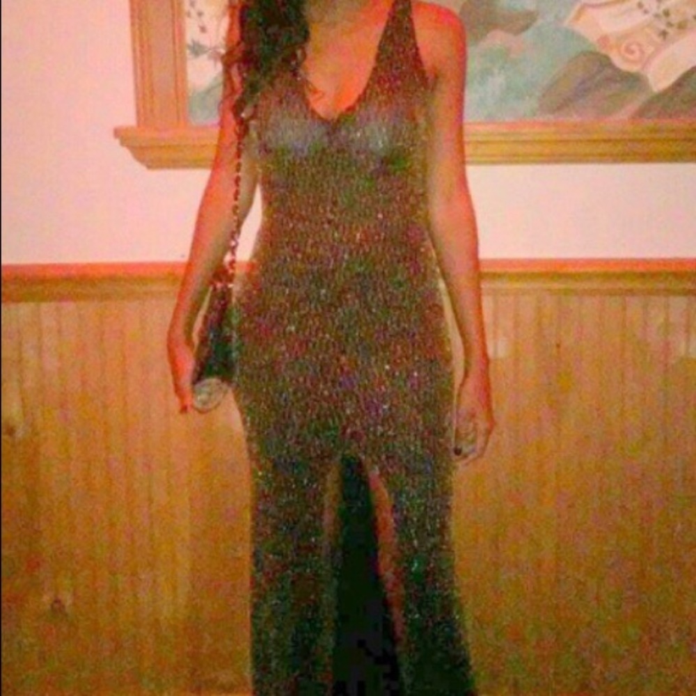 Black and gold elegant dress